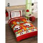 Father Christmas Kids Santa Presents Xmas Quilt Duvet Cover and Pillowcase Bedding Bed Set Single £7.44 @ Amazon