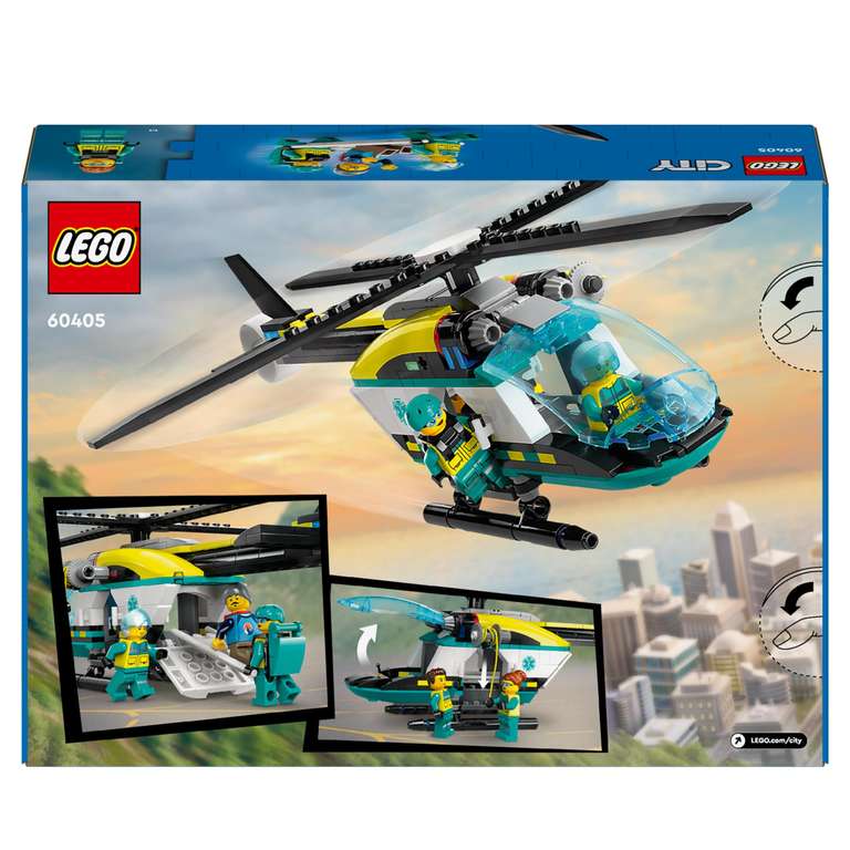 LEGO City Emergency Rescue Helicopter + 3 minifigs