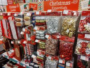 Ryman Christmas Essentials e.g gift bags, ribbon, coloured tissue paper 50p instore Barrow in Furness
