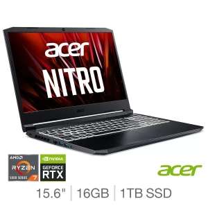 Acer Nitro 5, AMD Ryzen 7, 16GB RAM, 1TB SSD, NVIDIA GeForce RTX 3060, 15.6" IPS FHD 144Hz Gaming Laptop, NH.QBCEK.00E