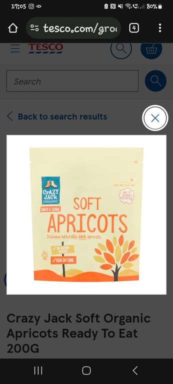 Crazy Jack Soft Organic Apricots/Figs Ready To Eat 200G £1 off with Code
