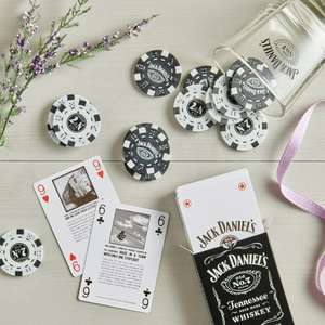Jack Daniel’s Poker Night: 1 x Glass Tumbler, Poker Chips & Playing Cards £3 or Hipflask &Tumbler Set Free Collection in Ltd Stores @ Dunelm