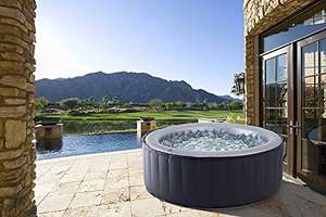 Luxury Portable Inflatable Quick Heating Round Up to 4 Persons Indoor/Outdoor Hot Tub Bubble Spa - £209.99 (Dispatched 1 - 2 weeks) @ Amazon