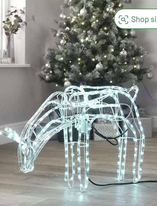 LED Animated Grazing Reindeer - Bright White £20 + Free Collection @ Argos