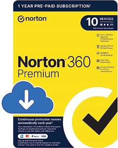 Norton 360 Premium 2024 Antivirus 10 Devices 1-year sub, Secure VPN, Password Manager, PC/Mac/iOS/Android, email code