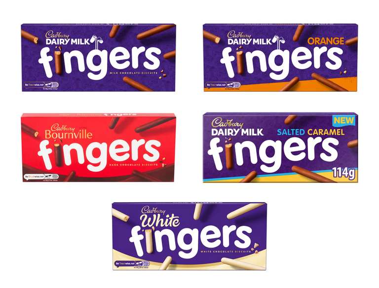 Cadbury Fingers (White / Orange / Salted Caramel / Bourneville / Milk) £1 each