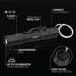 Energizer LED Torch Keyring, Mini Torch Flashlight, Water Resistant Metal, Bright and Portable (Batteries Included)