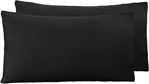 Amazon Basics Microfiber Pillowcases, Black – Set of Two £3.26 @ Amazon