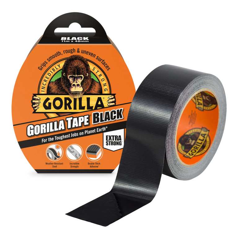 Gorilla tape 11m. Black - Price at Checkout