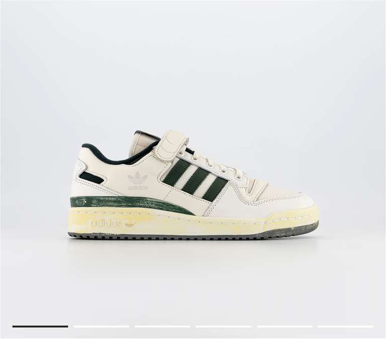 adidas Forum 84 Low Trainers White Forest Distressed (3.5 - 12) £40 Click and Collect @ Offspring