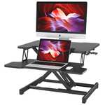 BONTEC Standing Desk Converter, 55cm Stand up Desk Riser - (With Voucher) - Sold by bracketsales123 FBA