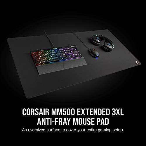 Corsair MM500 Extended 3XL Gaming Mouse Pad (122cm x 61cm Surface, Premium Anti-Fray Cloth & Anti-Skid Textured Rubber Base £18.97 @ Amazon