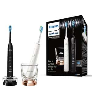 Dual pack Philps Sonicare 9000 DiamondClean Set of 2 Rechargeable Toothbrushes - Prime Excl
