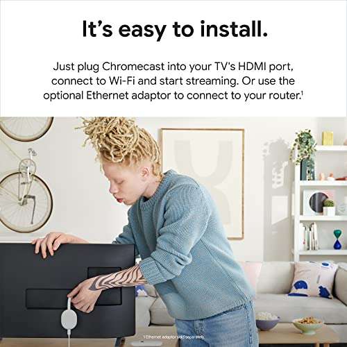 Chromecast with Google TV (HD) Snow – £24.99 @ Amazon