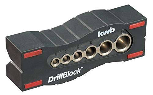 kwb Drilling aid/Drilling Ø 4-12 mm Drill Block for Rectangular u. Precise Holes on Surfaces, Round Materials and Edges £7.99 @ Amazon