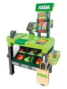 Supermarket Checkout With 47 accessories and functional cash register & scanner £30 free click and collect at George (Asda)