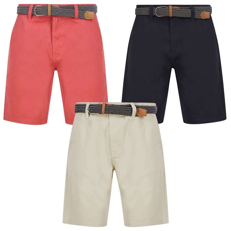 Men's Cotton Chino Shorts + Belt - £13.19 using code + £2.80 delivery @ Tokyo Laundry