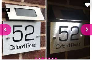 Personalised House Sign & Solar Light, Sold By Decomatters
