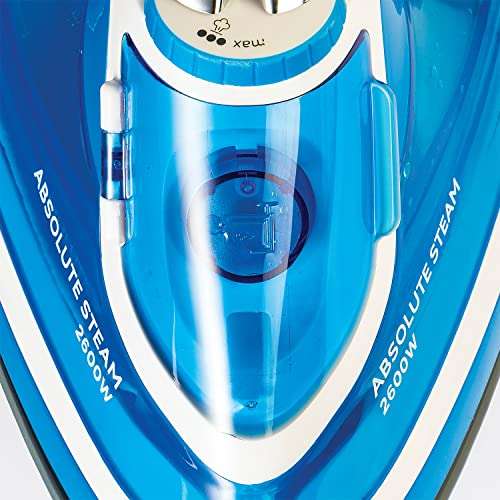 Russell Hobbs 25900 Absolute Steam Iron with Anti-Calc and Self Clean Functions, 2600 W, Blue/White - £20.60 @ Amazon