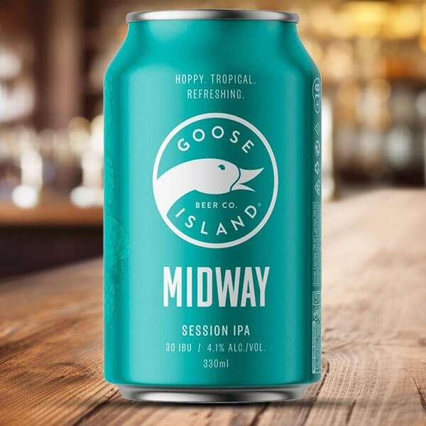 12 x Goose Island Midway Session IPA 330ml Beer Cans (£25 Mimimim Spend Applies)