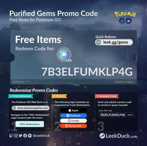 Pokémon Go - Free Purified Gems - w/Code