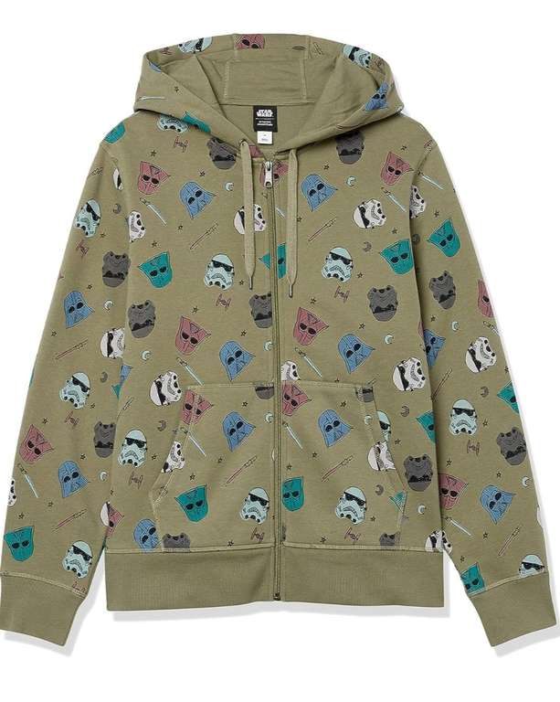 Amazon Essentials Star Wars Men's Fleece Full-Zip Hoodie Sweatshirts size S