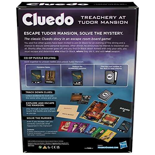 Hasbro Cluedo Board Game Treachery at Tudor Mansion