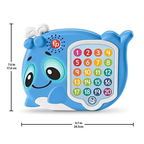 Fisher-Price Linkimals 1-20 Count & Quiz Whale, interactive musical learning toy with lights and games - £10.49 @ Amazon