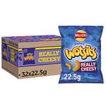 Walkers Crisps Wotsits Really Cheesy Snacks, 22.5g (Case of 32)