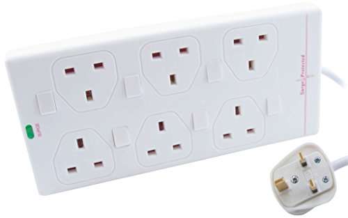 Pro Elec 5m, 6-Way, Individually Switched, Surge Protected Extension Lead - £10.32 @ Amazon