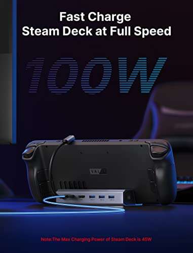 JSAUX 6-in-1 Dock, 4K 60Hz, Steam Deck/ROG Ally Compatible (Prime Exclusive) Sold by JS Digital UK FBA
