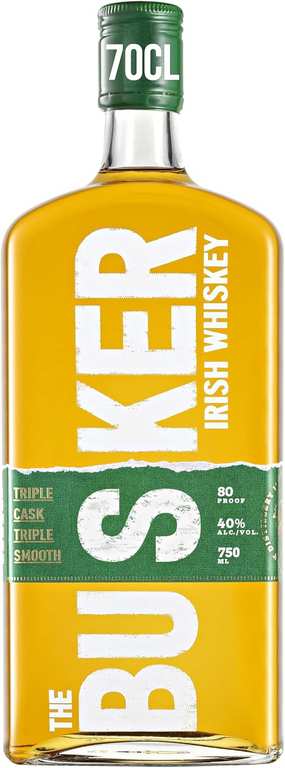 The Busker Blend Triple Cask Triple Smooth Irish Whiskey, 40% - 70cl