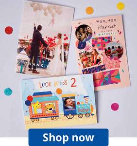 Buy 4 personalised cards get 40% off Prices from £7.38 delivered @ Card factory
