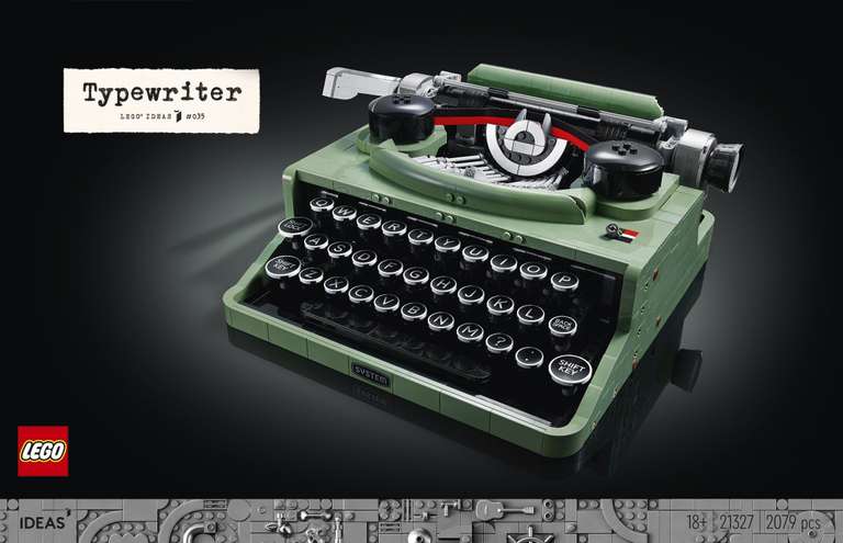 LEGO Jurassic Park 76956 T.rex Breakout - £72 / Lego IDEAS 21327 Typewriter - £135 - Free Click & Collect @ Argos