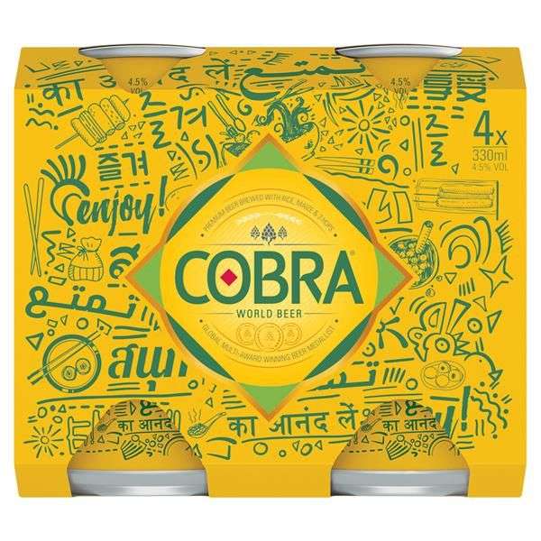 4 x 330ml Cobra Beer - £1.72 instore told it will be national @ Asda (Redditch)