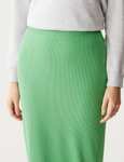 M&S COLLECTION Jersey Ribbed Maxi Pencil Skirt (in Green) - £6.50 + Free Click & Collect - @ Marks & Spencer