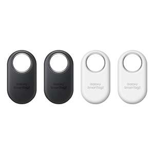 Samsung Galaxy SmartTag2 Bluetooth Tracker (4 Pack), Compass View AR, Find Lost Mode, 2 Black/2 White Dispatches from Amazon EU