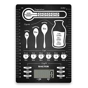 Salter 1171 CNDR Premium Kitchen Scale With Conversion Table Print, 5 Kg Maximum Capacity - £11.00 @ Amazon
