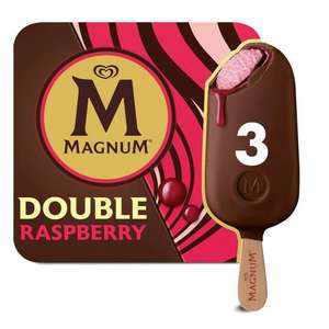 Magnum Double Raspberry Ice Cream Sticks 3 x 88 ml £2.50 @ Iceland