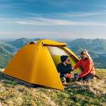 Camping Tent, LED Lights, PU3000mm Yellow 2-3 Ppl | Blue £19.99 | Blue/Green/Grey 4 Person £23.97 With Voucher & Code Sold By YITALIFE FBA