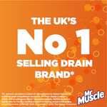 Mr Muscle Drain Unblocker, Sink & Drain Cleaner, Fast Acting Heavy Duty Drain Gel, Dissolves Clogs, Duo Pack (2 x 500ml) - S&S £5.40