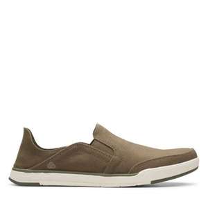 Step Isle Row Olive Canvas shoes £14 + £1 delivery @ Clarks