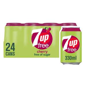 7UP Cherry Can 330 ml (Pack of 24) - £4.99 @ Farmfoods, Burnley
