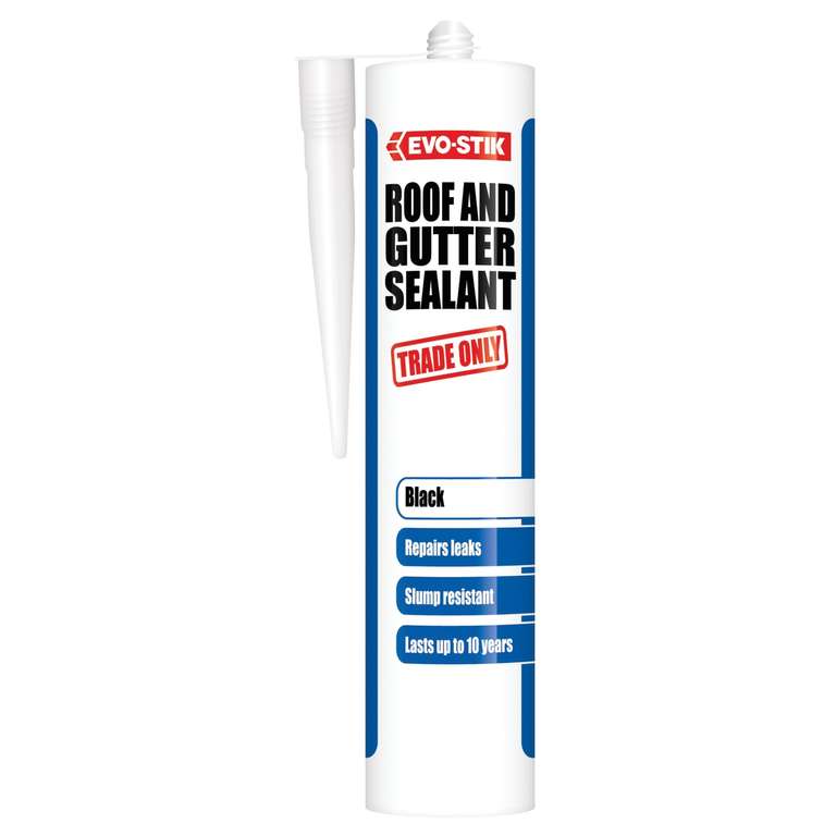 Evo-Stik Trade Only Roof & Gutter Sealant Black - £1.20 with Free Collection @ Travis Perkins