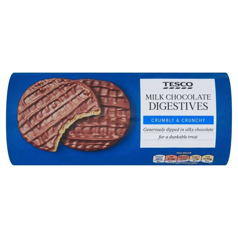 Multiple Supermarkets Own brand chocolate digestives - possibly free after 85p cashback - selected Accounts