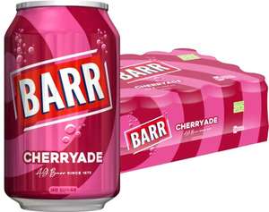 BARR since 1875, Red Cherryade, 24 pack Fizzy Drink Cans, No Sugar Free Diet, 24 x 330 ml Cream Soda £7 / £6.30 Subscribe & Save @ Amazon