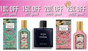 10% off when you spend £60, 15% off £75 or 20% off £100 Spend CHANEL BLEU DE CHANEL 150ml Now £86.40 + Free Delivery @ The Perfume Shop