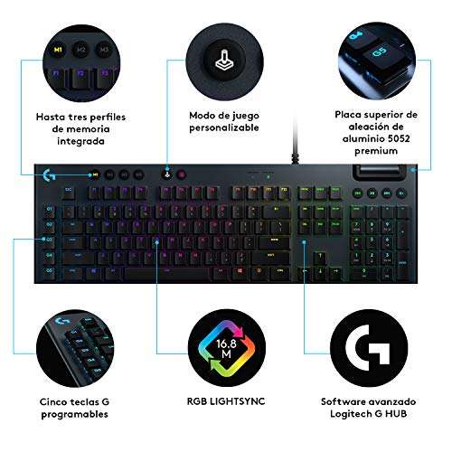 Logitech - Accessories G815 Lightspeed RGB Keyboard - Tactile Switches £82.03 @ Amazon