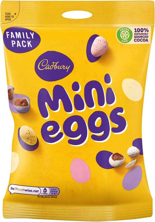 4x Cadbury Mini Eggs Family Bag, 296g (£2.19 per bag) - £8.76 @ Amazon