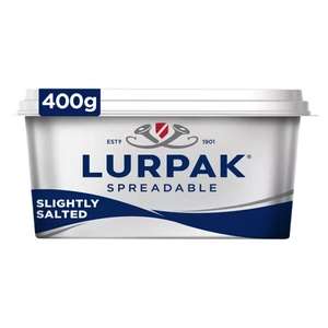 Lurpak Slightly Salted and Lighter Spreadable 400g - Star Price (+ get 28p back in rewards)